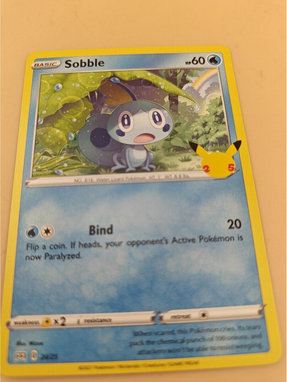 Sobble 024/025 McDonald’s 25th Anniversary Promo Pokemon Card NM